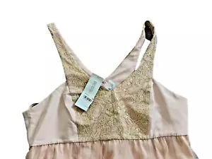 BCBGeneration Womens Lace Panel Empire Waist Gown Sz 10 Faded Rose Sleeveless - Picture 1 of 8