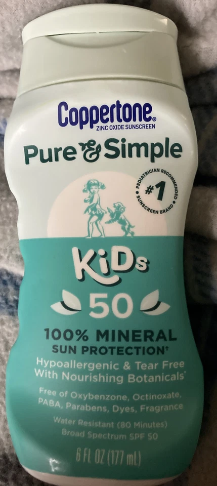 Protector solar hipoalergénico puro y simple Coppertone FPS 50 6 OZ Foto 1 de 2