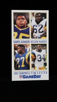 1992  Darryl Ashmore   Kelvin Harris   Joe Campbell   Tim Lester   GameDay  #495 - Image 1 of 2