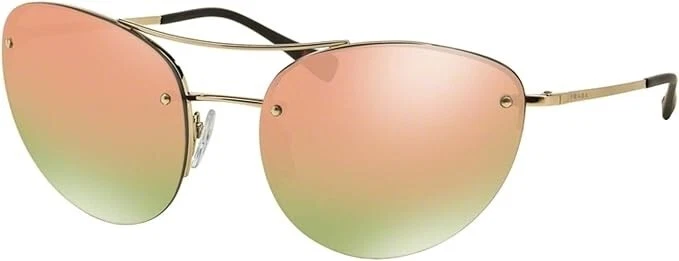 Gafas de sol Prada Aviator Lt marco de metal dorado y lentes rosa para mujer SPS 51R ZVN-5L2 Foto 1 de 4