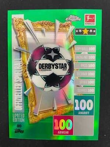 OFFIZIELLER SPIELBALL 2020-21 TOPPS CHROME MATCH ATTAX BUNDESLIGA GOLD /50 *4410