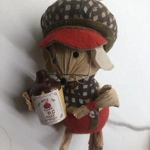 Kurt Adler Vintage Corn Husk Mouse Christmas Ornament 1979 - Picture 1 of 6