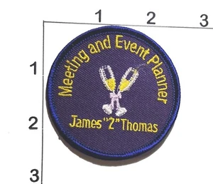 Meeting und Event Planer Patch James Z. Thomas Champagner Vintage bestickt - Bild 1 von 1