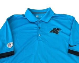 Nike Carolina Panthers Logo Dri-Fit Golf Polo Shirt Men Size XL EUC - Picture 1 of 3
