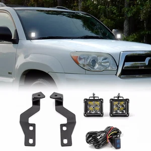 For Toyota 4Runner 2003-2009 3'' 40W Ditch Light Kit w/ Mounts Brackets & Wiring - Picture 1 of 9