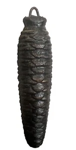 1 Cuckoo Clock 14.7oz 416g Weight Pine Cone Brown Lead German Unmarked GUC - Picture 1 of 4