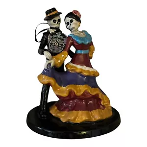 Blue Sky Clayworks, statuina coppia danzante Halloween giorno dei morti, altezza 8,5" - Foto 1 di 11
