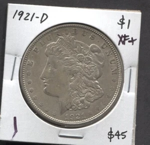 1921-D-US Morgan Silver Dollar- XF+ - Picture 1 of 2