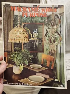 70s Macrame With a Purpose 15 Designs Book - Picture 1 of 2