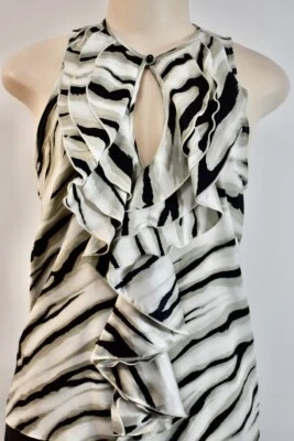 Top para mujer PARKER marrón estampado animal seda talla XSmall a la venta ns Foto 1 de 4