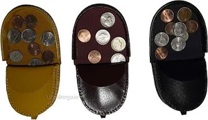 Lote de 3 Monederos Cambiadores de Cuero Nuevos, Estuche para Monedas, Estuche para Cambios Surtido - Imagen 1 de 12