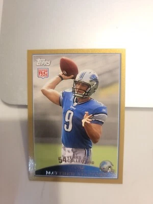 2009 TOPPS GOLD NO430 MATTHEW STAFFORD RC #'D 84/2009 СМ. ФОТО - Изображение 1 из 4