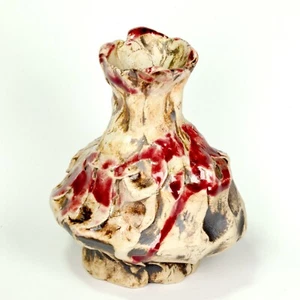 Vase Keramik Steinzeug "Höhle Lascaux" Unikat sig. Prof.em Loeschner-Gornau w3 - Picture 1 of 10
