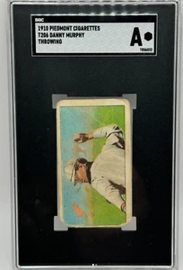 1910 T206 Set-Break Danny Murphy Throwing Piedmont SGC A Horizontal - Bild 1 von 2