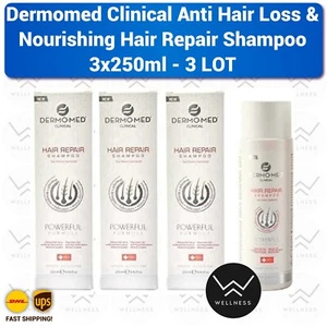 Dermomed Clinical Anti Hair Loss & Nourishing Hair Repair Shampoo 3×250ml - 3LOT - Picture 1 of 2