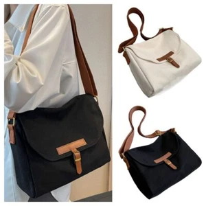White Black Crossbody Bag Adjustable Belt Casual Bags Girls - Picture 1 of 14