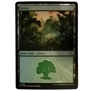 x4 Forest Foil Basic Land (0289) DFT M/NM Aetherdrift Playset Green MTG TCG CCG - Picture 1 of 3