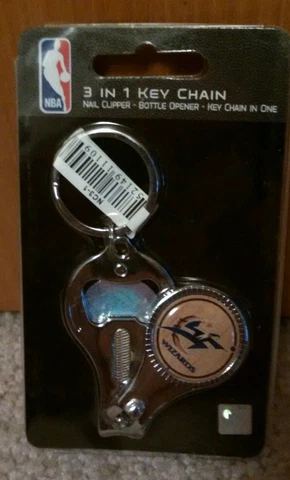 NBA Washington Wizards 3 in 1 Keychain Nail Clipper Bottle Opener Free Ship Cover