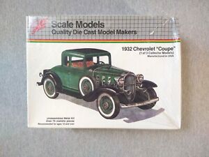 JLE Scale Models Die-Cast 1932 Chevrolet Coupe Unassembled Kit #4001 ~ TS
