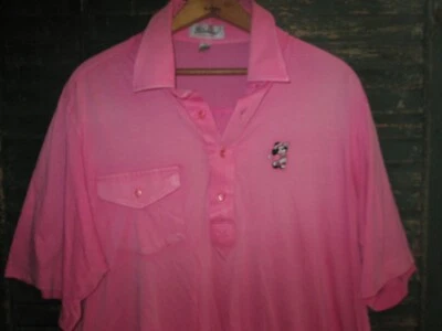 TITLEIST Vtg 1990s 80s Mickey Mouse Yellow Pink Polo T Shirt MADE IN JAPAN L/XL - Image 1 of 4