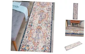 Tappeto runner bohemien vintage invecchiato multi 2' x 7' multicolore - Foto 1 di 7