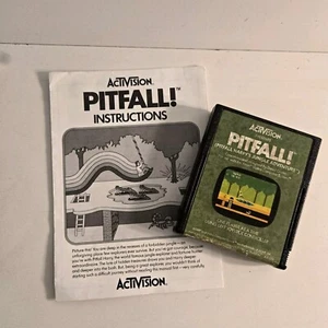 Atari 2600 Pitfall Game AX-018  and Manual 1982 Tested - Picture 1 of 3