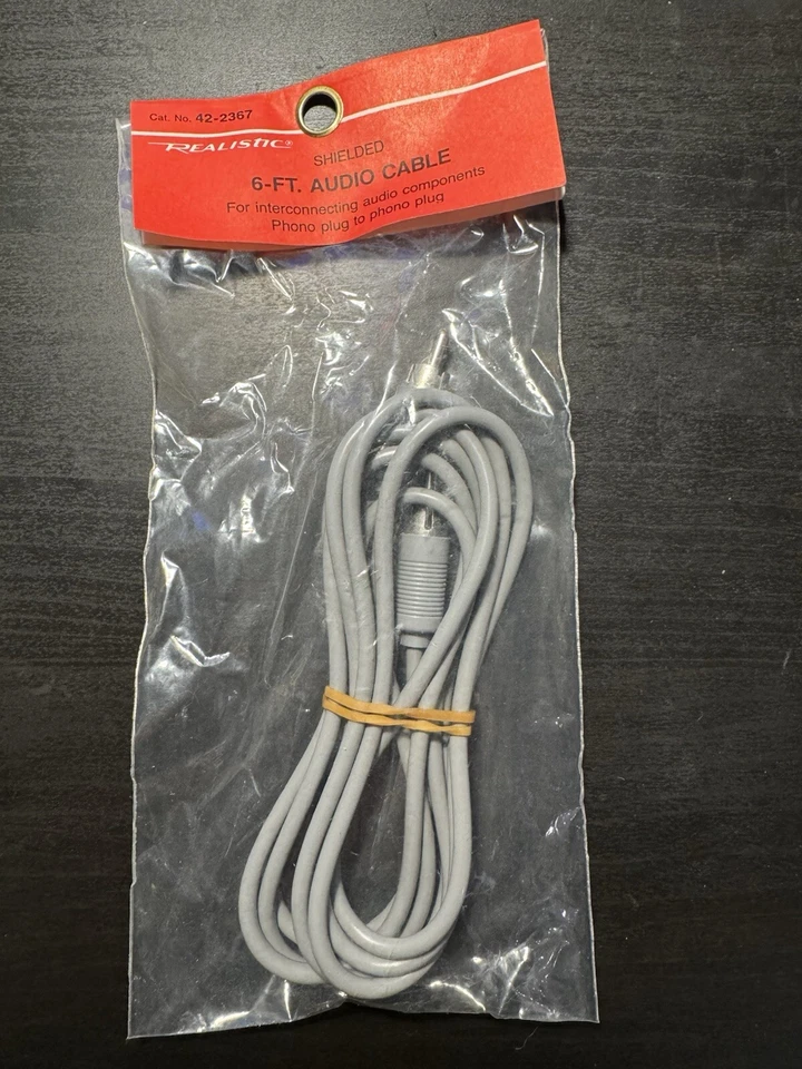 Realistic Shielded 6 Foot Audio Cable 42-2367 New - Image 1 of 1