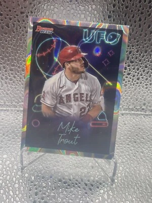 Mike Trout 2022 Bowman's Best UFO Lava Refractor /50 #UFO-1 Angels - Image 1 of 2