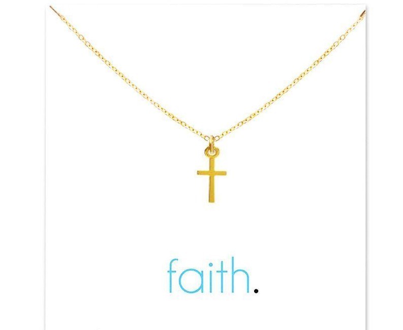 Faith Small Cross Necklace Gold Color 