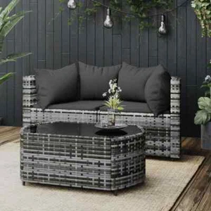 Rattan Gartenmöbel Set Balkonmöbel Sitzgruppe Tisch Sessel Ecksofa mit Kissen - Bild 1 von 108