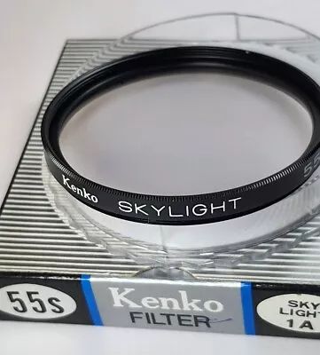 55mm Skylight 1A Glass Lens Filter Japan Genuine 55-SK sklight1A Kenko E-55 E55 - Image 1 of 4