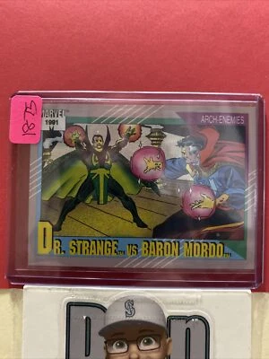 1991 Impel Marvel Universe Series 2 Trading Card #110 Dr. Strange vs. Baron Mord - Image 1 of 3