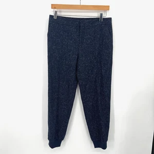 Club Monaco Women Size 2 Blue White Speckle Wool Silk Blend Jogger Pants NWT - Picture 1 of 11