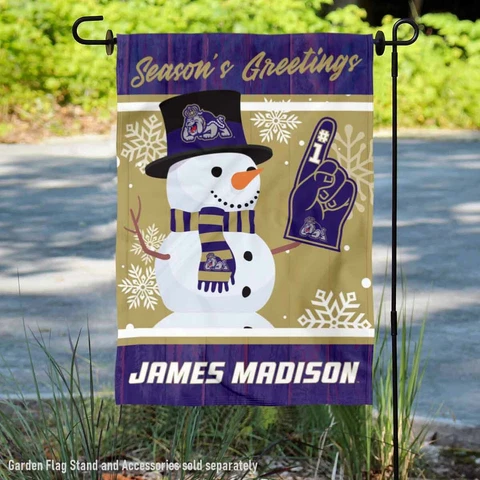 James Madison Dukes Holiday Winter Snow Garden Flag and Yard Banner Cover