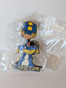 Capcom Mega Man 15th Anniversary Bobblehead Enamel Lapel Pin E3 2002 Promo - Picture 1 of 6
