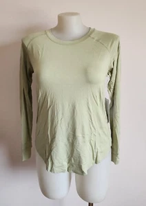 Boody Ladies Sage Green Goodnight Raglan Long Sleeve Sleep Top Size L New - Picture 1 of 7