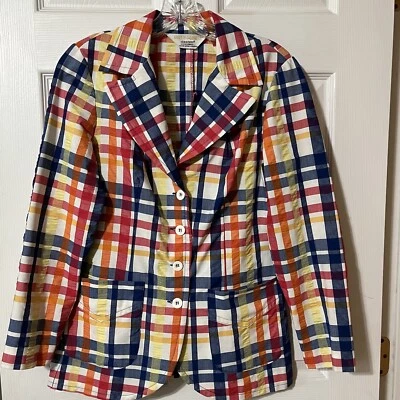Blazer vintage para mujer de Koret of California talla 10 Rainbow Preppy Academia Foto 1 de 4