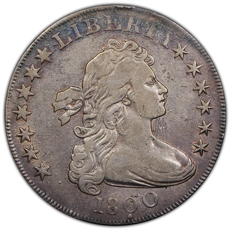1800 DRAPED BUST $1 SCARCE DOTTED DATE VARIETY PCGS VF DET VERY PLEASING COIN Cover