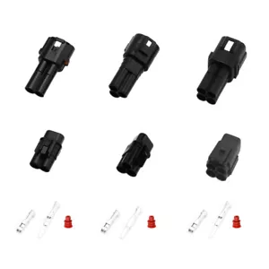 2 /3 Pin Way Male Female Waterproof Car Motorcycle Connector Plug - Picture 1 of 9