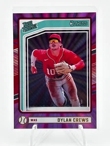 Dylan Crews #136 2024 Donruss Rated Prospect púrpura 35/49 - Imagen 1 de 2