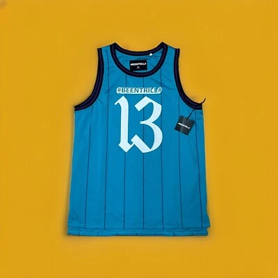 NWTS Been Trill #BEENTRILL #13 Basketball Jersey Aqua Tank Top Shirt SZ Medium - Image 1 of 4