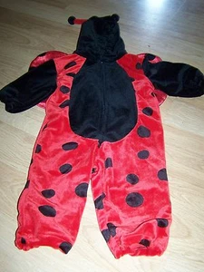 Size 12 Months Miniwear Ladybug Lady Bug Halloween Costume Jumpsuit Red Black - Picture 1 of 3