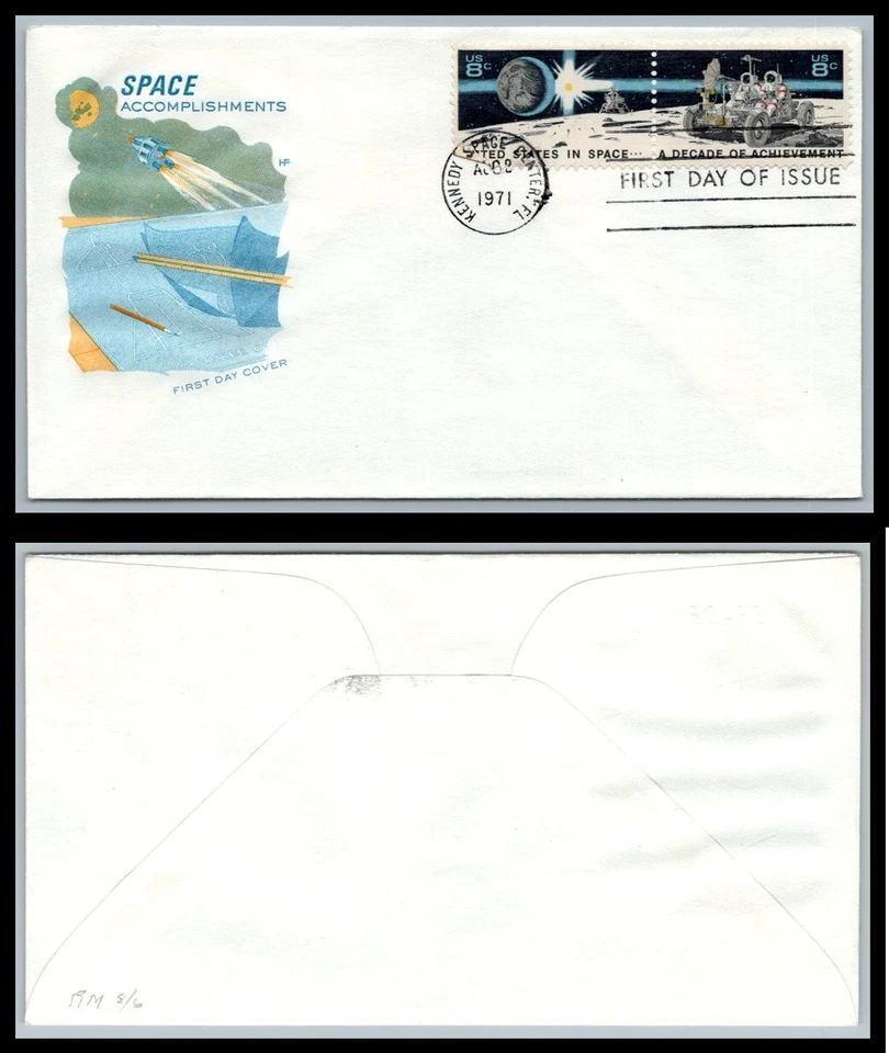 US FDC # 1434-1435 8c Space Achievement HF KSC S.Cancel 1971, 9p9576 - Image 1 of 1