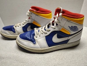 Größe 11 - Jordan 1 Mid White Deep Royal Blue Sneaker - Bild 1 von 13