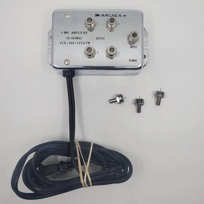 Amplificador de distribución de cable coaxial de salida RadioShack Archer 15-1119/4 vías Foto 1 de 3