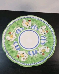Cassetta Vietri Positano Italien Keramik Huhn Vogel 8" Salatteller handbemalt - Bild 1 von 4