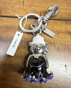 COACH DISNEY URSULA BEAR VILLAIN LA SIRENETTA BORSA CIONDOLO PORTACHIAVI CC346 NUOVO CON ETICHETTE - Foto 1 di 8