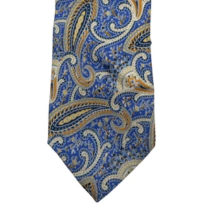 HART SCHAFFNER MARX Mens Tie Paisley Luxury Silk Formal Wear Made In Italy - Picture 1 of 8