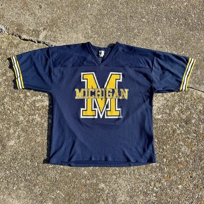 Camiseta de fútbol vintage de Michigan hecha en EE. UU. XL Foto 1 de 4