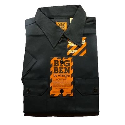 Vintage Big Ben Wrangler Blue Short Sleeve USA Work Size Medium - Image 1 of 4